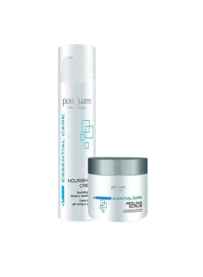 PostQuam (COMBO) POSTQUAM Professional Nourishing Cream Normal Or Sensitive Skin 200ml + Professional Peeling Scrub 200ml - Image 1